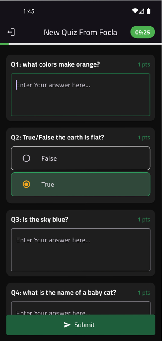 Quiz Screen
